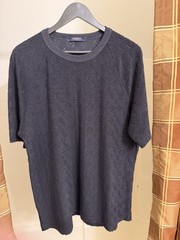 LOUIS VUITTON NOIR / BLACK MONOGRAM TOWELING T-SHIRT IN XXL (1A4QF5) *NEW*