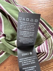 Stance Premiere Tee With Butter Blend Men’s Size Medium Green Stripe Shirt