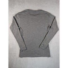 Lapasa Mens 100% Merino Wool Thermal Base Layer Long Sleeve Shirt Grey Size M