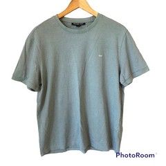 Michael Kors Shirt Men’s Medium Cotton Green Short Sleeve Embroidered Preppy