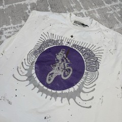 Satoshi Nakamoto Biker Motor Cross Cut Off Shirt