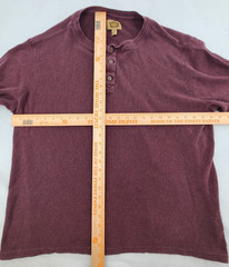 Foundry Supply Co Henley Shirt Adult 2XLT TALL Red Thermal Outdoor Men !