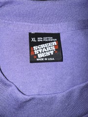Vintage NOS Blank XL Lavender Screen Stars Best, Single Stitch Made in USA.
