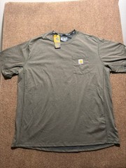 NWT Carhartt Force Relaxed Fit Pocket T-Shirt 2XL XXL Army Green Short Sleeve