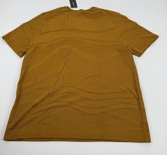 Alfani Men’s Tonal Wave Jacquard T-Shirt Rayon/Nylon Light Amber-Large