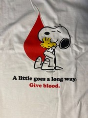 American Red Cross x Peanuts A Little Goes A Long Way Give Blood XL T-Shirt