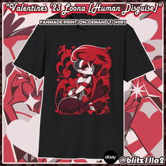Hazbin Hotel FANMADE POD T-Shirt: Valentines’ 2023 Human Loona ♡