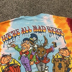 Liquid Blue 2014 Men T Shirt Alice In Wonderland We’re All Mad Here Tie Dye Sz M