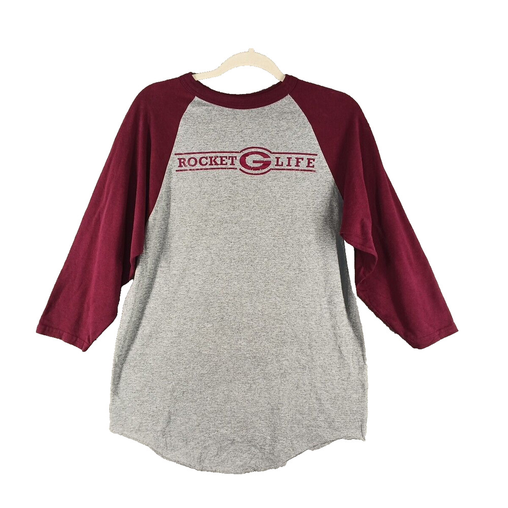 AUGUSTA Women Raglan T-shirt MEDIUM Two Tone Cotton Blend Knit Casual
