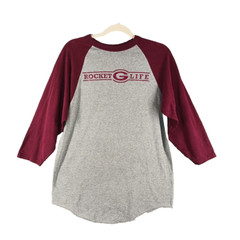 AUGUSTA Women Raglan T-shirt MEDIUM Two Tone Cotton Blend Knit Casual