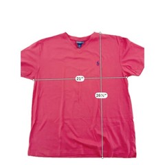 Mens Classic Polo Ralph Lauren V-Neck T-Shirt M Red Pony Logo Preppy
