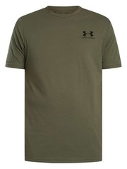 Under Armour Men’s Loose Left Chest Logo T-Shirt, Green