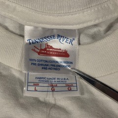 Vintage Party Patrol No Bar Too Far T-Shirt NOS Mens Large White Tennessee River