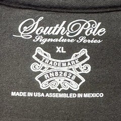Y2K Southpole Robot Graphic T Shirt Mens XL Black Techwear Cyber Streetwear Mech