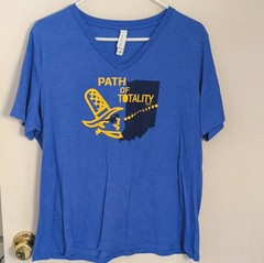 Bella + Canvas Men’s Blue CVC XL Path of Totality Eclipse V-Neck T-Shirt