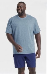 Men’s Relaxed Fit Soft Stretch T-Shirt – All In Motion™ Blue XL: UPF 50+