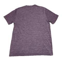 Hill City Merino Wool Blend T-Shirt Mens M Purple Crew Neck Short Sleeve Stretch