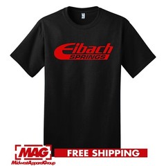 EIBACH BLACK T-SHIRT RED Springs Automotive Performance Shirt Tee Lift Auto
