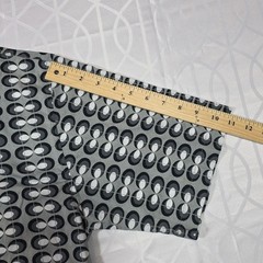 No boundaries Short Sleeve Shirt Button Up Black/white Geometric Pattern Cotton