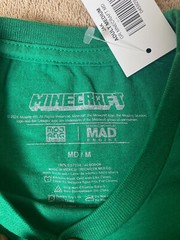 NWT-MINECRAFT Green Large Print Unisex High Quality Mad Engine Graphic Tee