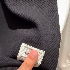 Men Spliced Contrast Color Fake Two Piece Round Neck Sweatshirt for Daily