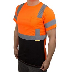 Hi Vis T Shirt Class 3 Work Safety Short Sleeve High Visibility -BFS8511/12
