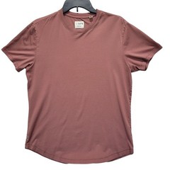 Cuts Curve-Hem T-Shirt Men’s Size M Short Sleeve Casual Top Maroon