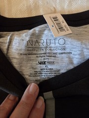 Naruto Shippuden Collection Naruto Uzumaki Graphic Black/Orange Crew T-Shirt XL