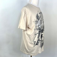 AC DC T-Shirt Black Ice Men XL Live Nation Beige Front Graphic Short Sleeve
