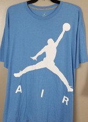 JORDAN JUMPMAN OUTFIT SHIRT + SHORTS UNC BLUE NAVY BLUE Y2K RARE (SIZE 4XL)