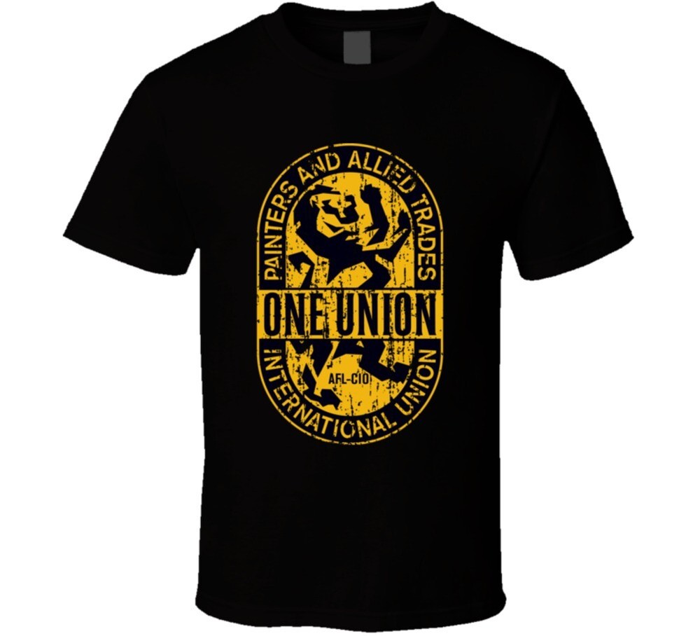 IUPAT US Trade Unions Trendy Worn Look T Shirt