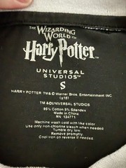 Harry Potter Universal Studios Small Black T Shirt