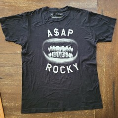 ASAP Rocky Shirt Size Medium Black Grills Teeth Rap Hip Hop Streetwear A$AP