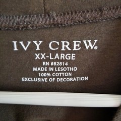 Olive Green Ivy Crew Long Sleeve Shirt Mens XXL Cotton Top