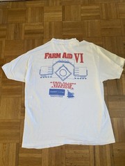 Rare Vintage 1993 Single Stitch Farm Aid VI Iowa Willie Nelson Staff Shirt XL