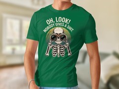 Oh Look Nobody Gives a Sh*t T-Shirt, Funny Sarcastic Graphic Tee for Adults