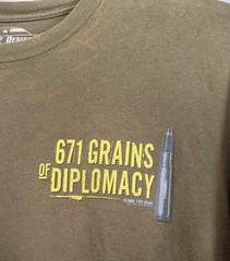 671 Grains Of Diplomacy (Sniper Military) T Shirt Men’s Size Large
