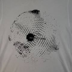 Helmut Lang Medium Disco Ball Graphic Sliced Hem T-Shirt in Optic White