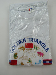 VTG Golden Triangle Shirt Adult XL Myanmar Thailand Laos China Embroidered Logo