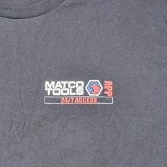 NEW Matco Tools T-Shirt Men-Large Black QR Code Graphic Short Sleeve Cotton Tee