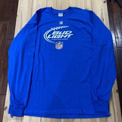 NWT NFL Bud Light Longsleeve T Shirt Blue XL Lot of 2