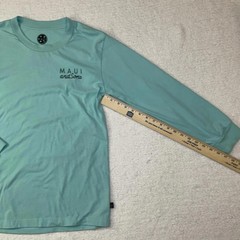 VTG 90’s Maui &Sons Cookie Logo Long Sleeve Celadon Mens Size S w/ Imperfections