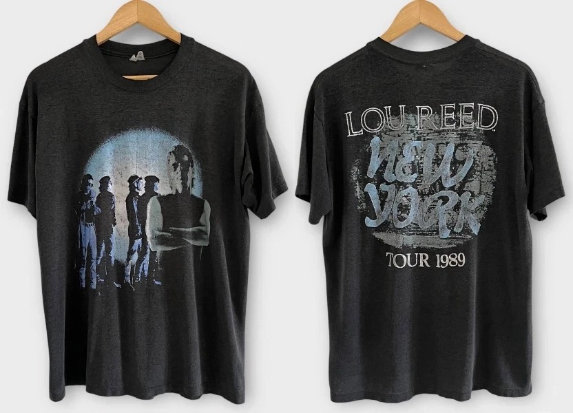 1989 Lou Reed New York Tour VTG Band Tee Shirt 2 sided