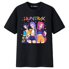 Novelty CHRISTMAS 25! Huntrix girls Mira, Zoey and Rumi t-shirt