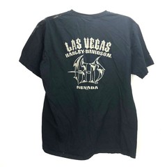 Harley Davidson T-shirt Mens XL Las Vegas Nevada Black Lightning Storm Skull