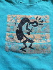 Vintage Hanes Beefy-T Medium Kokopelli Graphic Crew Neck T-Shirt Made in USA