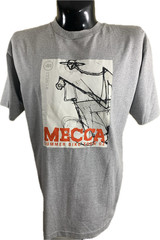 Mecca Men T-Shirt Vintage Y2K Summer Bike Heather Hip Hop Gray NWT L
