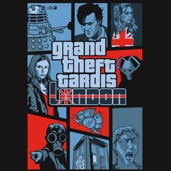 DOCTOR WHO GRAND THEFT TARDIS LONDON T-SHIRT GTA Video Game Art RIPT Apparel NEW