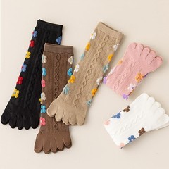 Women Girls Toe Socks Five Fingers Colorful Ankle Athletic Running Sock