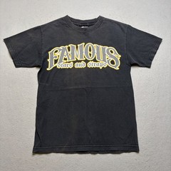 Famous Stars and Straps T-Shirt Mens Small Black Y2K Graphic Logo Tee